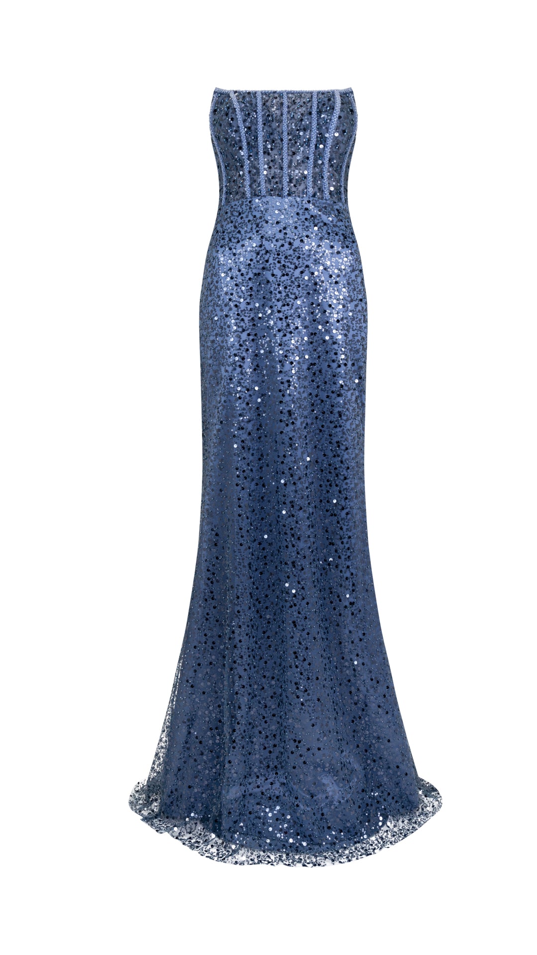 STRAPLESS SEQUIN MAXI DRESS - Heli's Couture | Party Dresses and Evening Wear for women