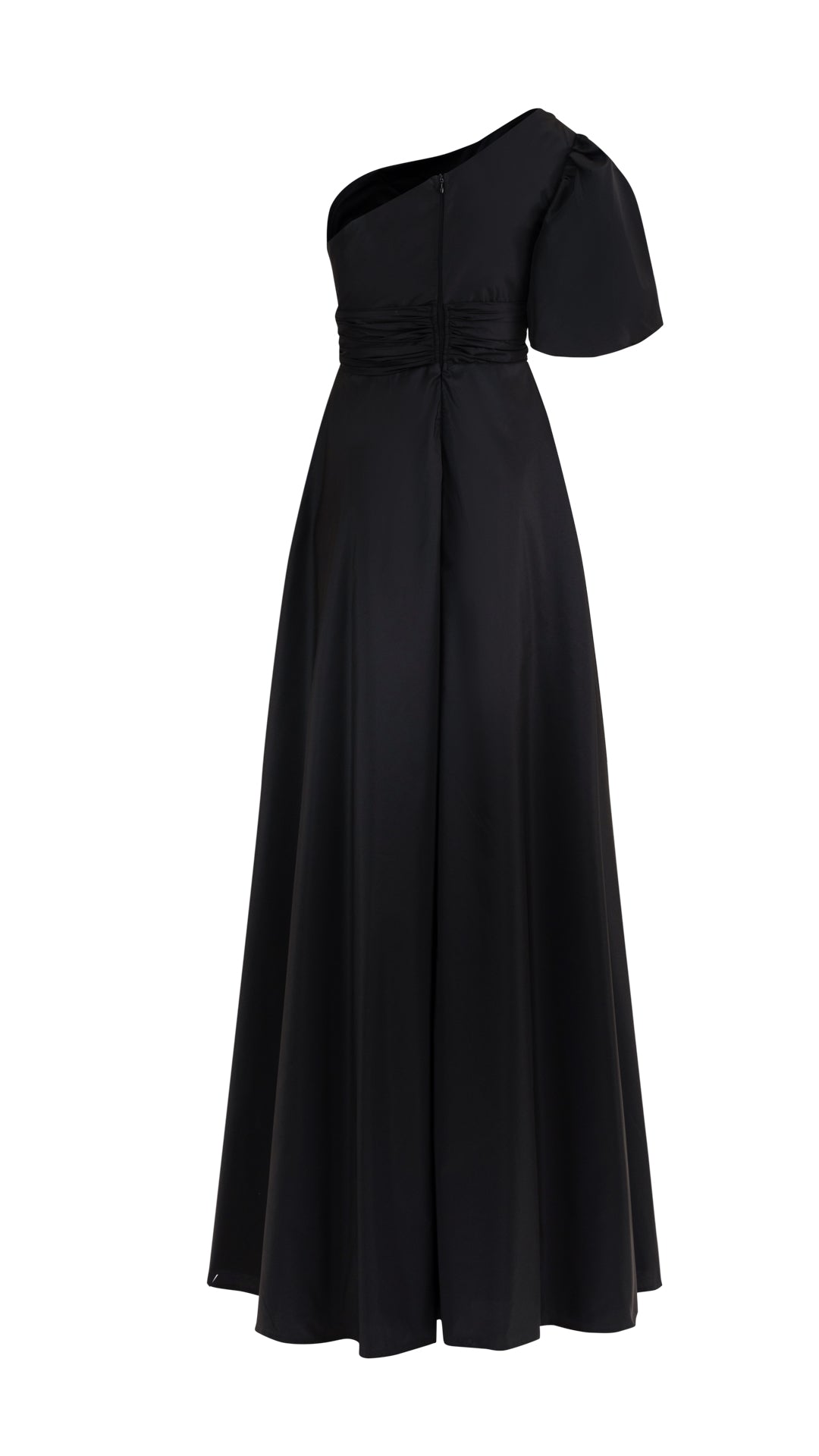 ASYMMETRIC PUFF SLEEVED MAXI DRESS - Heli's Couture | Party Dresses and Evening Wear for women