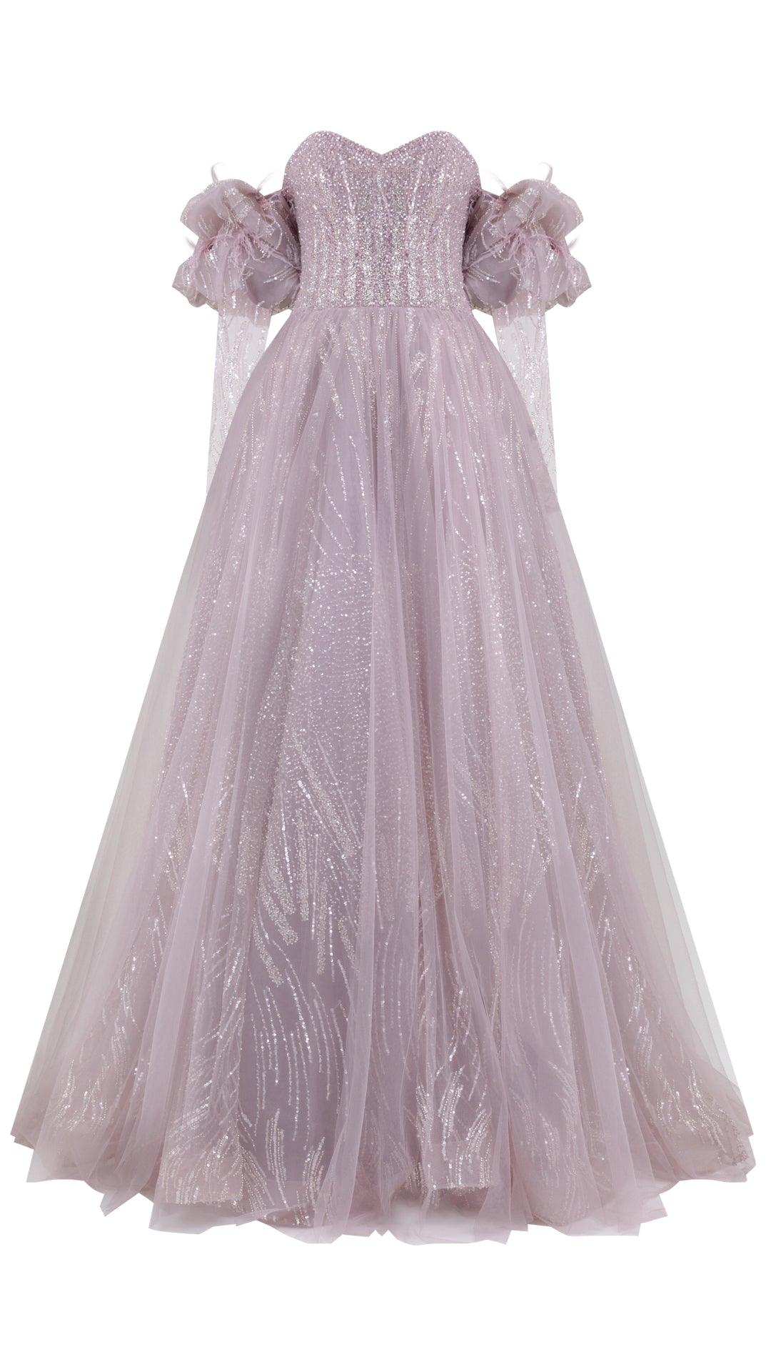 EMBALISHED BALL DRESS IN TULLE