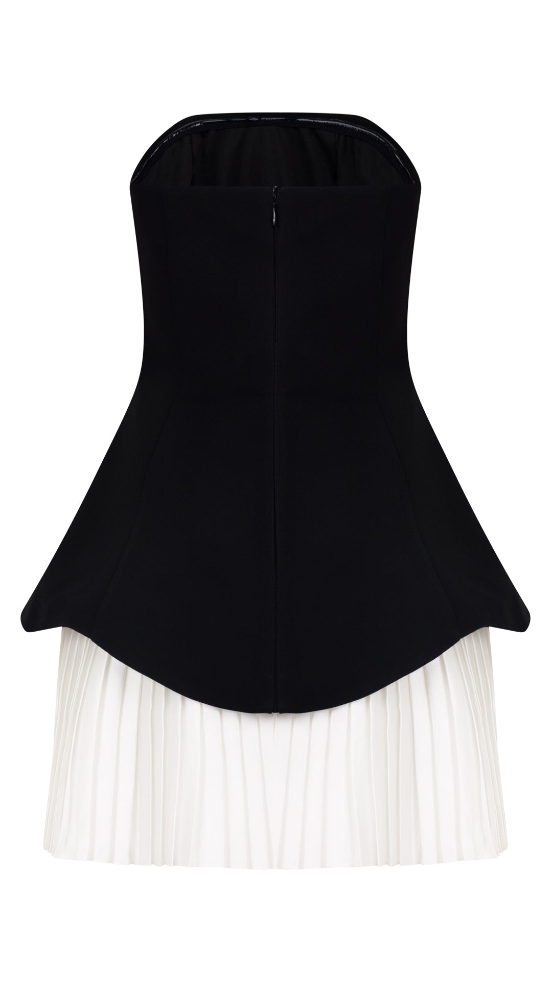 MINI CORSET DRESS WITH PLEATED SKIRT